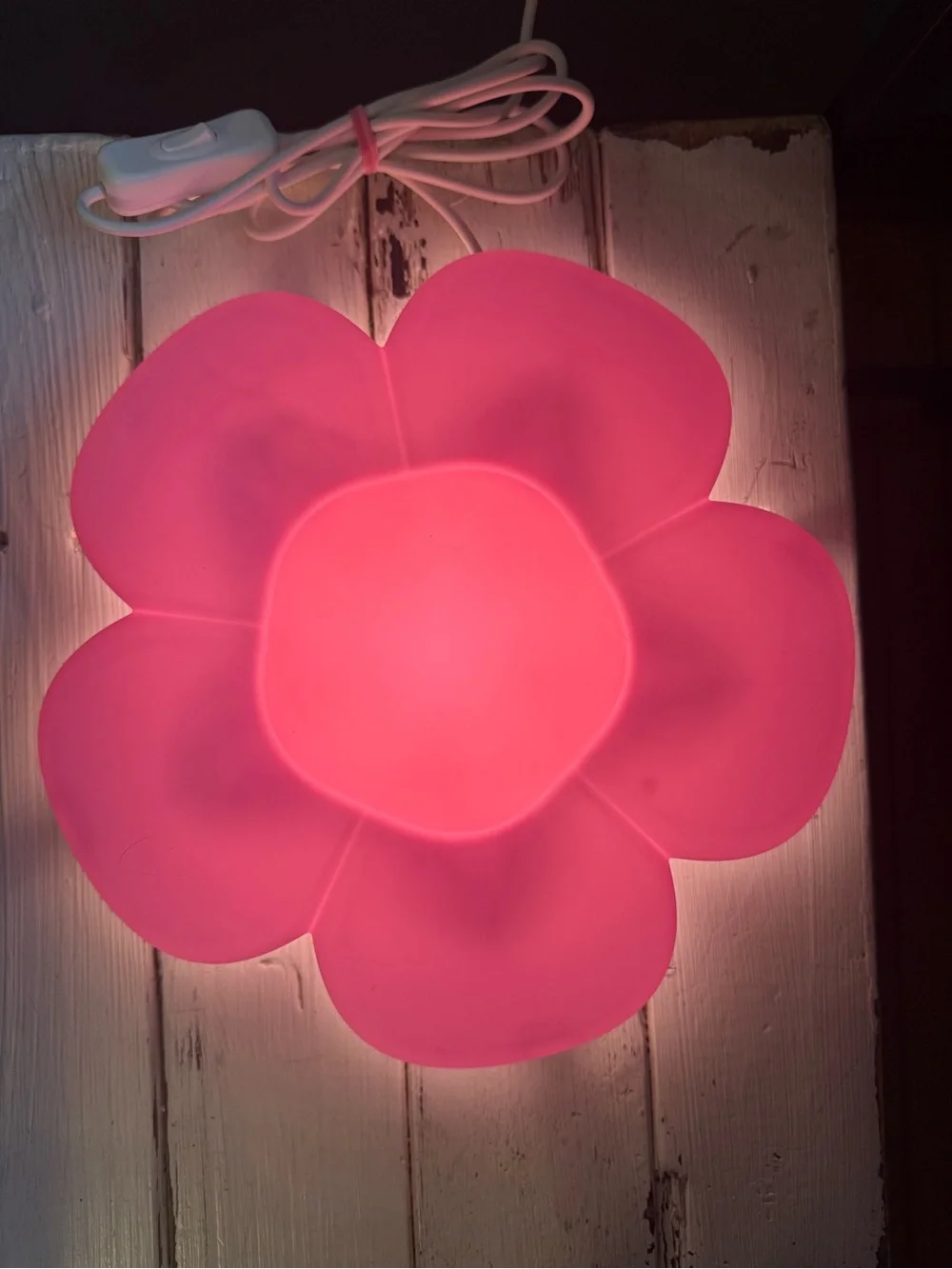 Children LED Wall Lamp Flower Lilac Upplyst IKEA